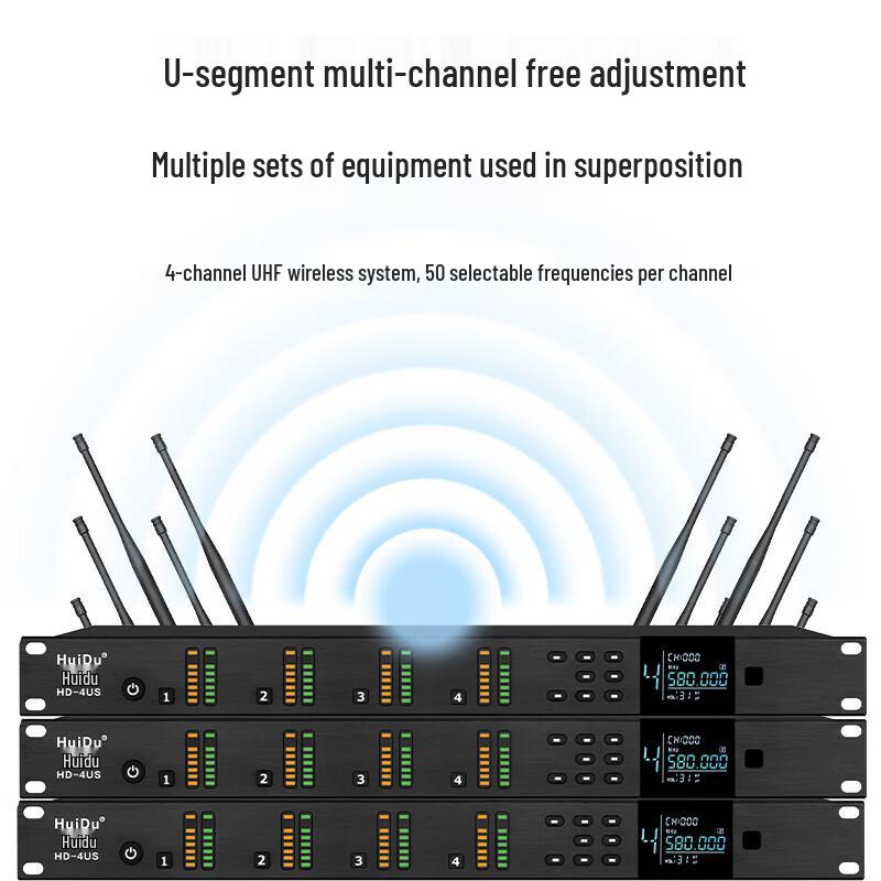 HuiDu HD-4US Wireless Conference Microphone System (CN version)