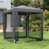 Vidaxl Namiot Imprezowy Z 4 Ścianami Z Siatki, Antracyt, 2X2 M, Hdpe