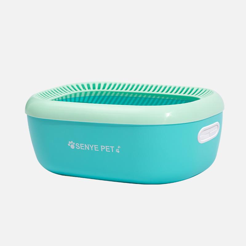 Senye Extra Large Splash-Proof Semi-Enclosed Cat Litter Box with Deodorant