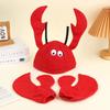 Lustige Rote Krabbe Hummer Kostüm Hut Handschuhe Halloween Cartoon Tier Kopfbedeckung Für Weihnachten Festival Cosplay Party Verkleidung