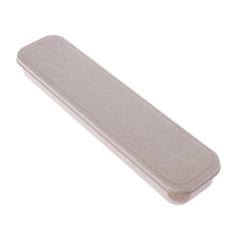 Portable Eco-Friendly Wheat Straw Cutlery Camping Picnic Box Dishware Kitchen Utensils Case