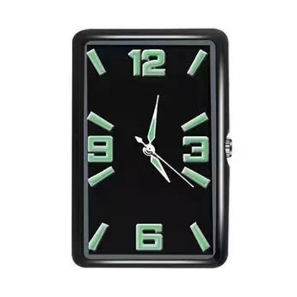 Car Quartz Electronic Clock Car Air Vent Self Adhesive Quartz Clock Workbench Storage Cabinet Noctilucent Electronics Clock