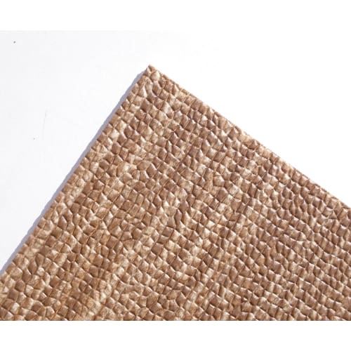 Fuso Synthetic Peel-and-Stick Floor Panels, 3mm Thick x 45x45cm, Pack of 4, Striped (Beige), PTT01