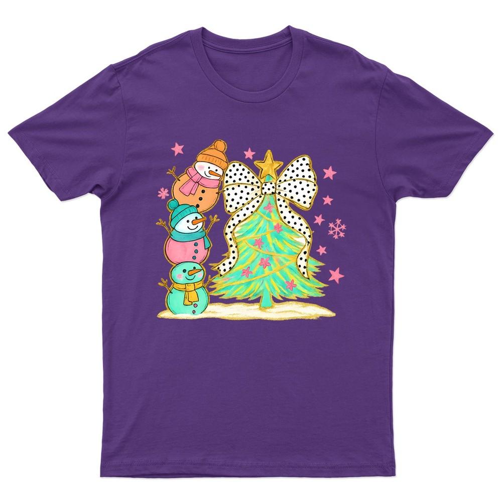 Christmas SnowUnisex Tree Holiday TShirt Unisex Gift Retro Seasonal Funny Xmas