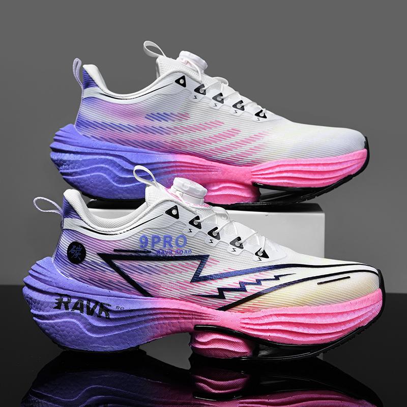 New Men'S Running Shoes Cushioning Carbon Plate Racing Marathon Athletic Shoes Comfortable Non-Slip Sports Tennis Shoes