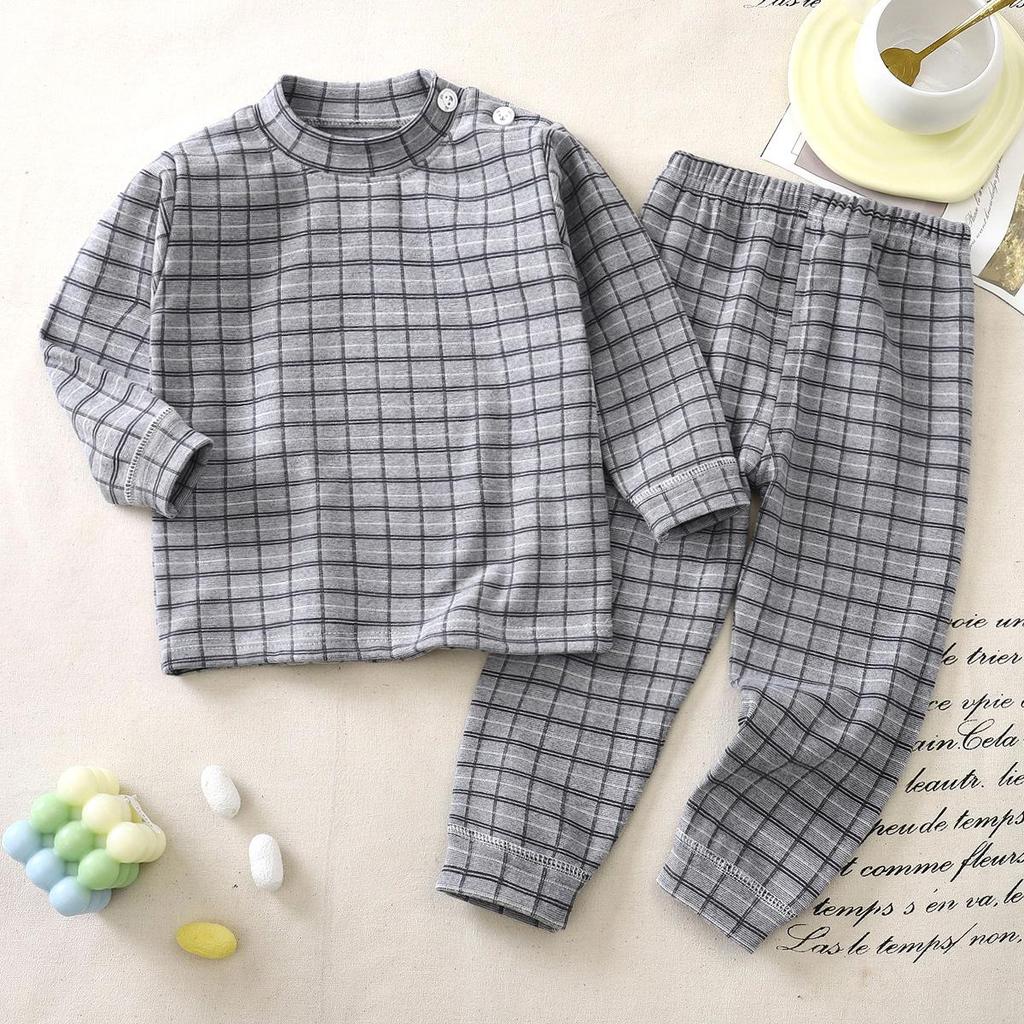 Pijama Térmico de Terciopelo para Niños: Pijama Cálido Otoño/Invierno para Niños y Niñas - Conjunto de Camiseta y Pantalones