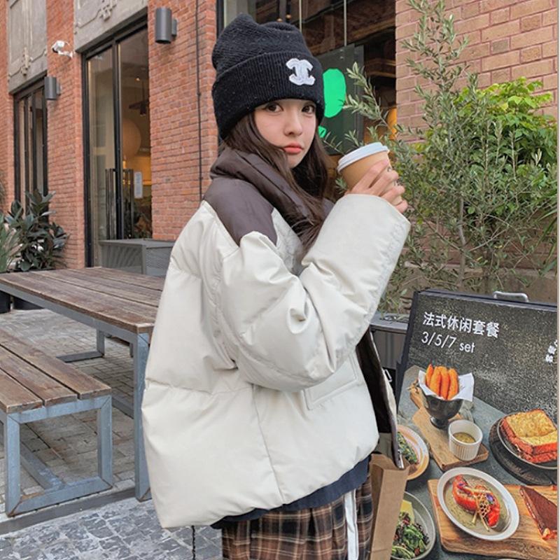 

Новая женская зимняя короткая свободная кожаная куртка с хлопковой подкладкой, корейская куртка с хлопковой подкладкой L