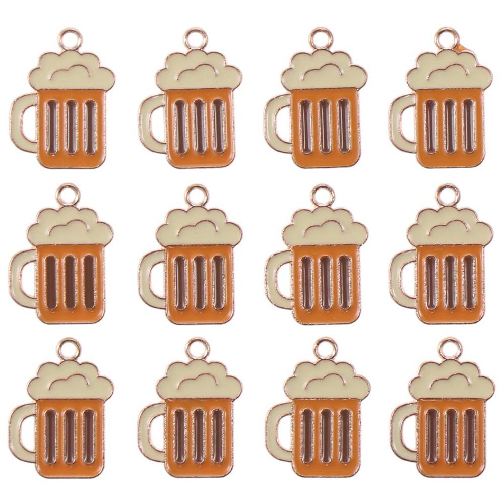 30 buc Mici Căni Emailate de Bere Farmece Pendante Placate cu Aur Decor Pendante pentru Breloc pentru Cercei
