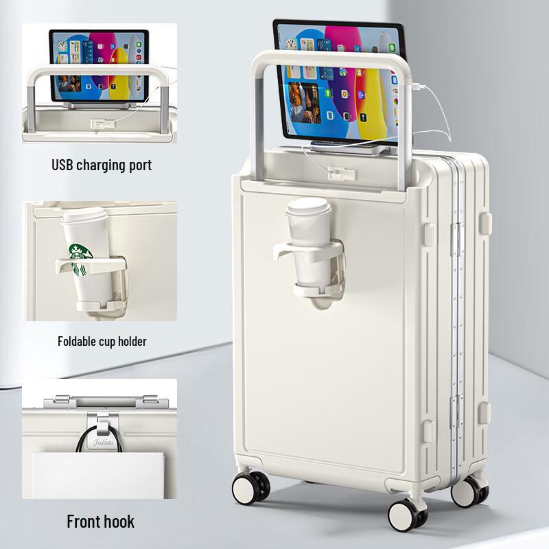

20-inch Aluminum Frame Carry-on Suitcase with Spinner Wheels