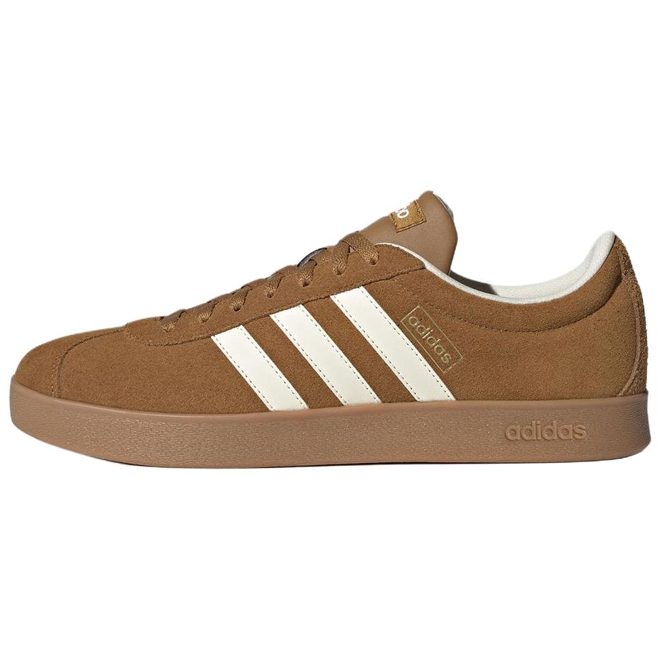 New Adidas Vl Court Classic Anti Slip Wear Resistant Low Top Skateboard Shoes Unisex Brown KK3773