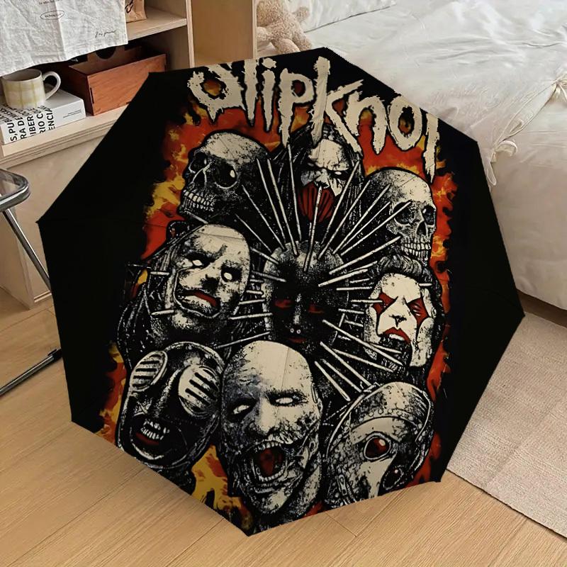 

1pc Slipknot Masks Automatic Folding Umbrella, Portable Collapsible Design, Casual Outdoor Accessory L1202032