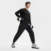 Fila Fitness Series Classic Casual Sports Training Loose Pullover Crewneck Sweatshirt Men Sweatshirt Deep-Black A11M541217FBK