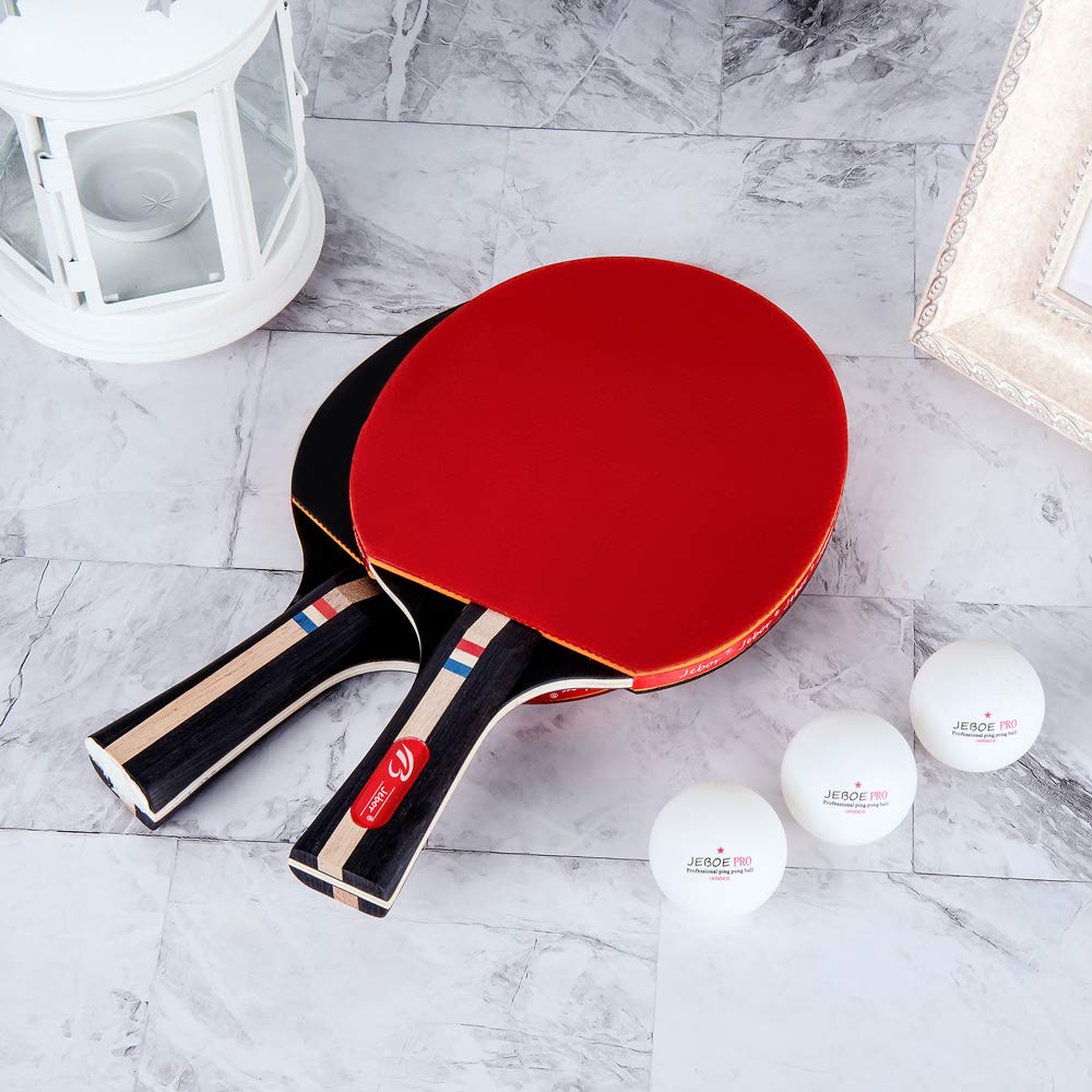 JEBOR Table Tennis Net Table Tennis Table Extendable 3 Workplace Set, Racket, (2 Rackets, Net, Balls), Handbag, Outdoor, Leisure,