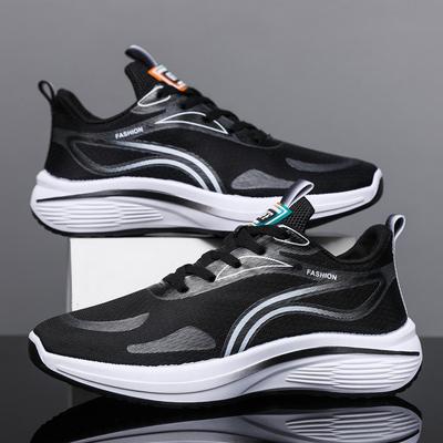 Herrenschuhe Frühling und Sommer neu weichsohlige Sportschuhe Fly-Woven atmungsaktiv bequem Freizeitschuhe Low-Top vielseitige Netzschuhe Herren ausländisch