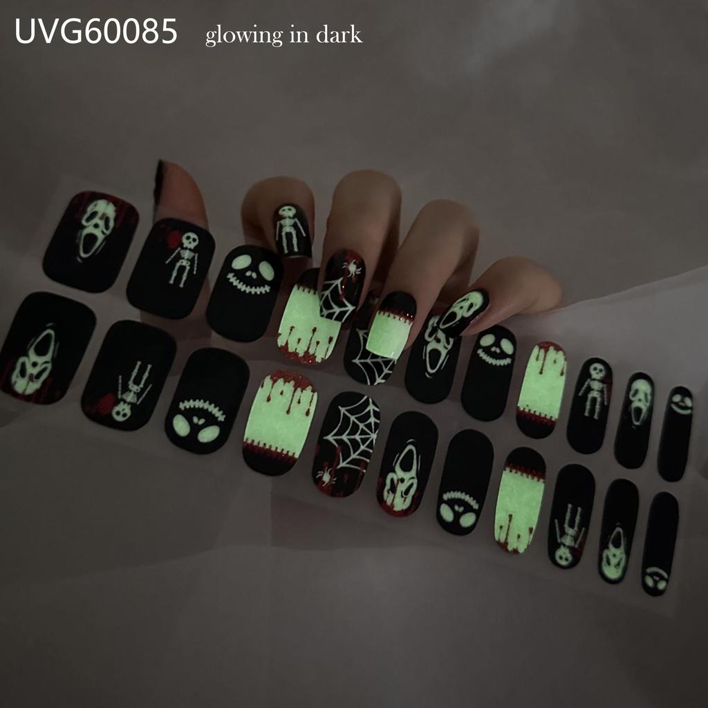 Transparent Nude UV Gel Nail Art Stickers: Semi-Cured, Semi-Baked Manicure Sheets
