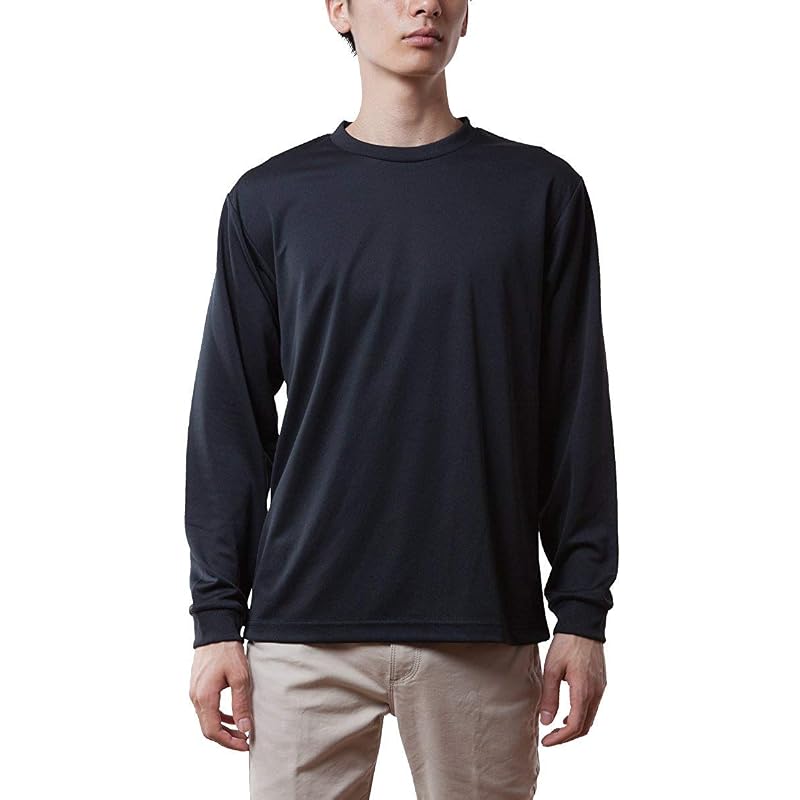 [Glimmer] Long Sleeve 4.4oz ALT Dry Long Sleeve T-Shirt 00304-ALT Men's Black L