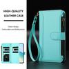 For Nothing CMF Phone 2 Pro Leather Case 9 Card Slots Zipper Wallet Stand Phone Cover with Wrist Strap