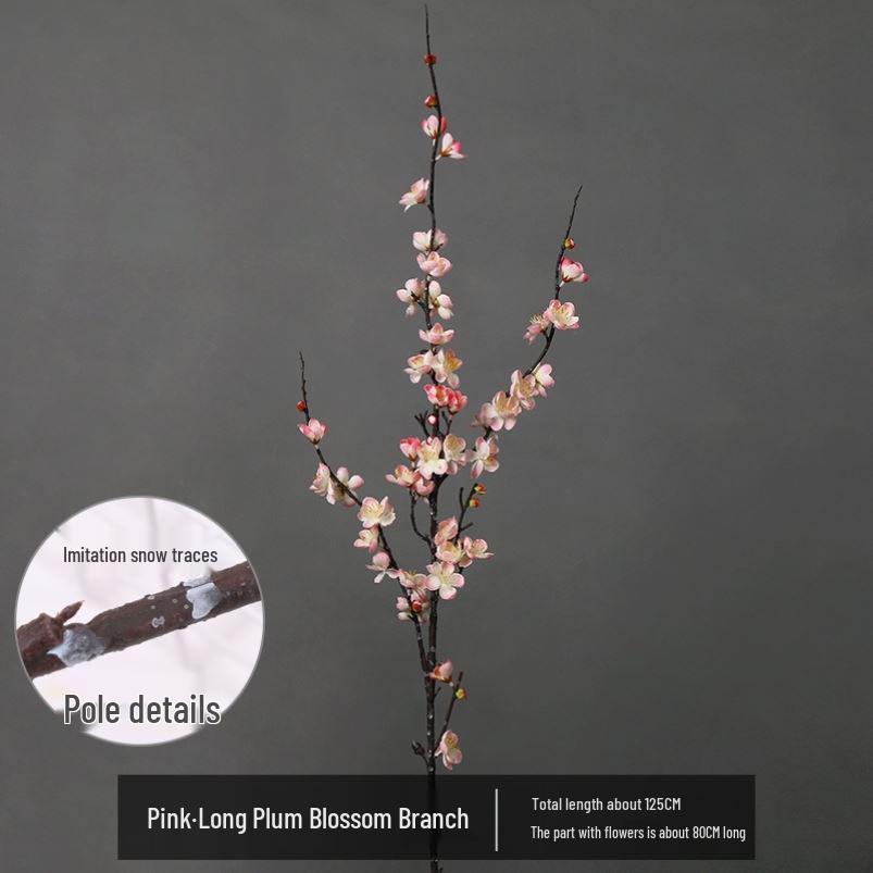 Artificial Plum & Peach Blossom Bonsai: Winter Sweet Flower Decor for Living Room or Study
