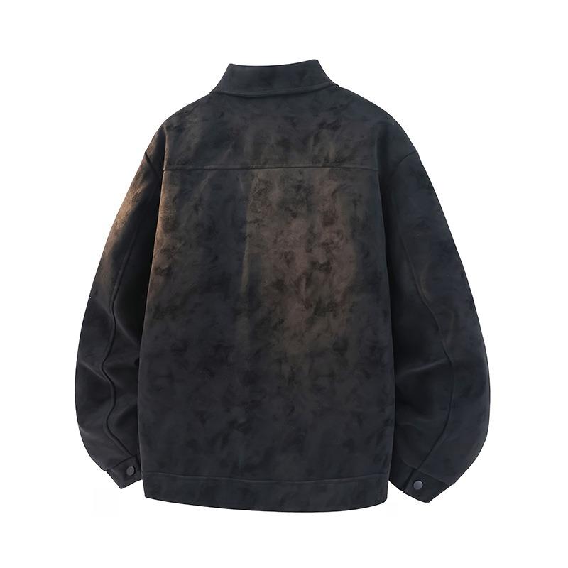 Down Jacket Men's% White Duck Down Winter New Loose Lapel Leather Jacket Men's