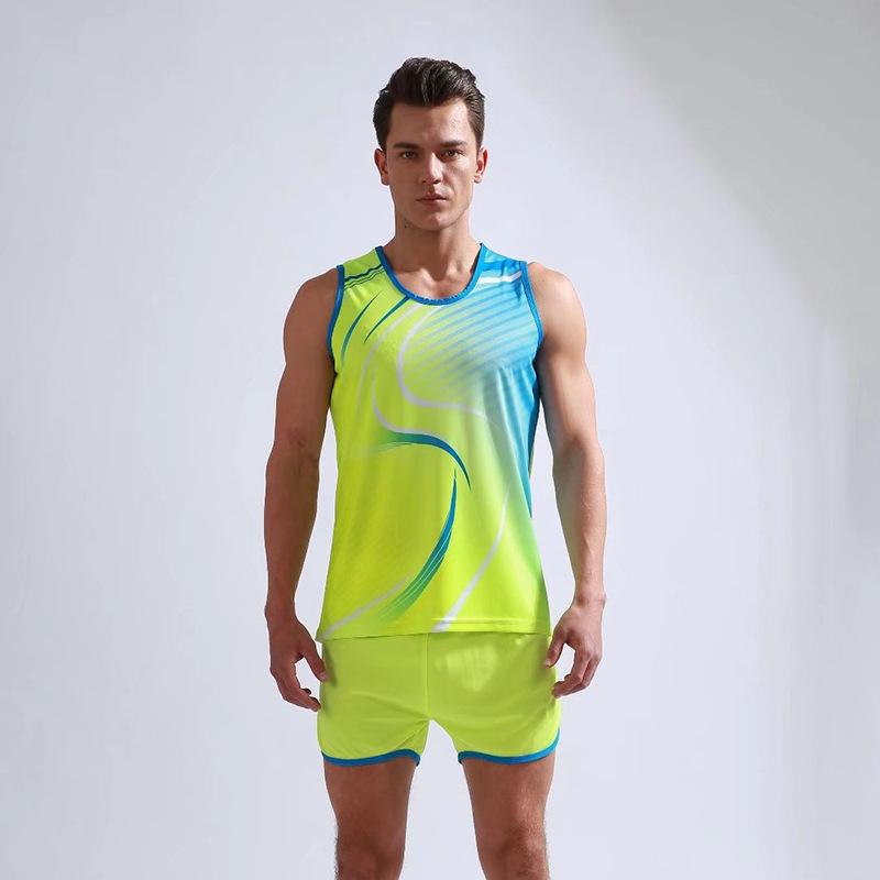 Children's Track and Field Running Training Suit Set for Men's Short-Distance Competition.