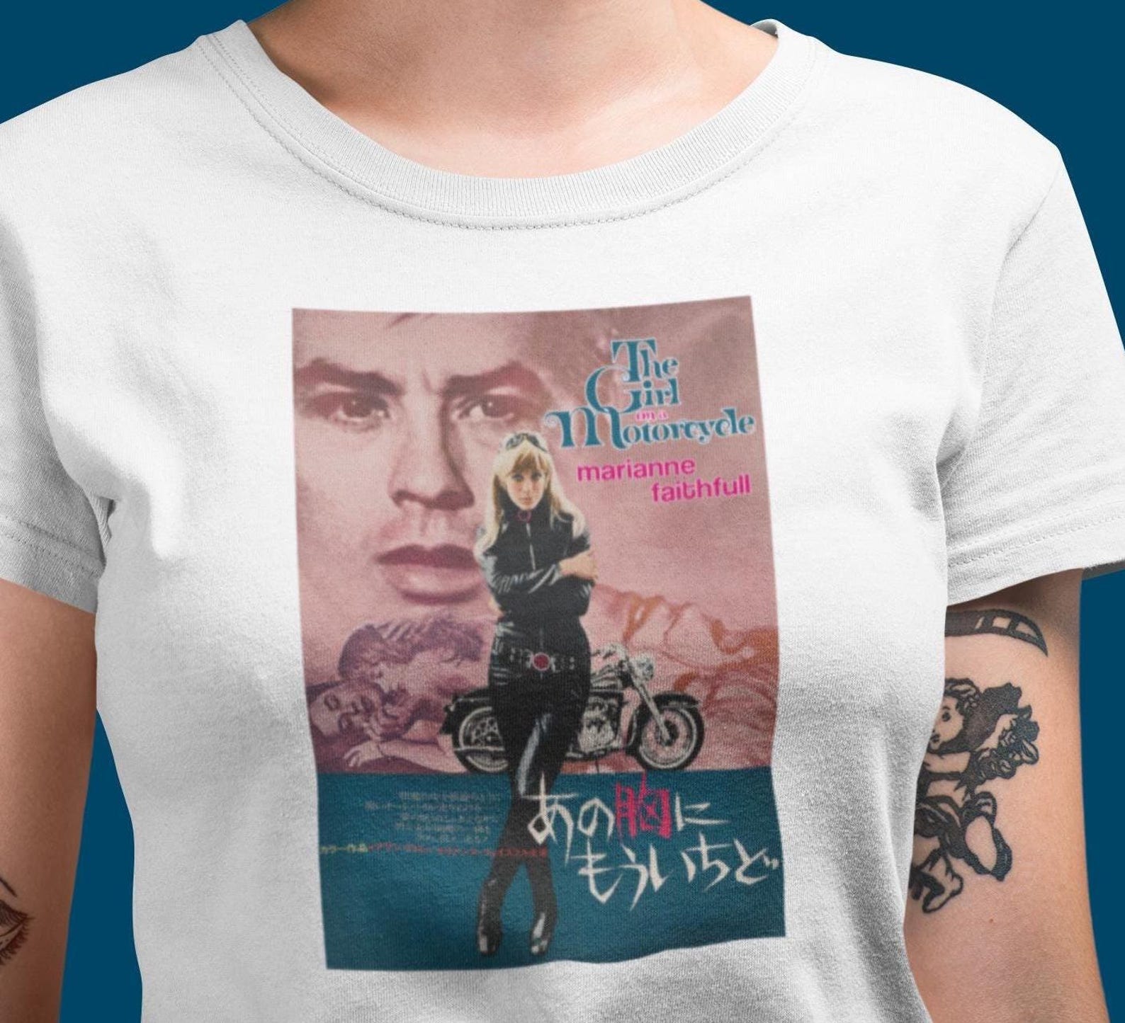 Marianne Faithfull  The Girl on a Motorcycle  T-Shirt – Retro Cinema 3XL