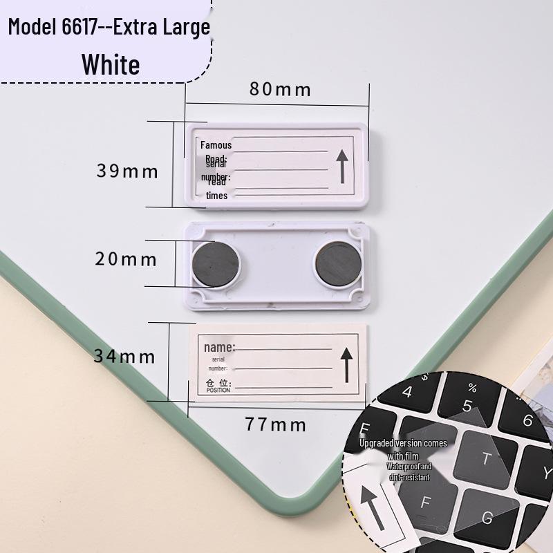 Magnetic Label Holder for Whiteboard & File Cabinets - Warehouse & Partition Name Sign Stickers