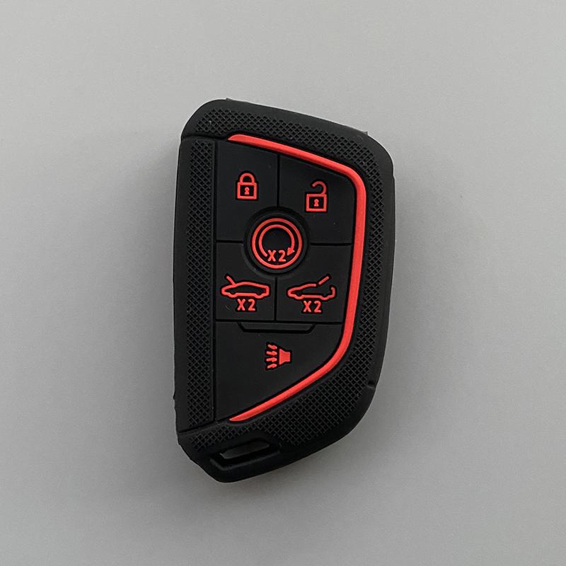 Funda de Silicona para Llave de Coche Carcasa para Chevrolet Corvette C8 2021 Coupe 6 7 Botones Portallaves Remoto Accesorios
