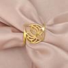 Lotus Flower Finger Rings Stainless Steel Gold Women Ring Yoga Buddhism Amulet Jewelry Birthday Gift