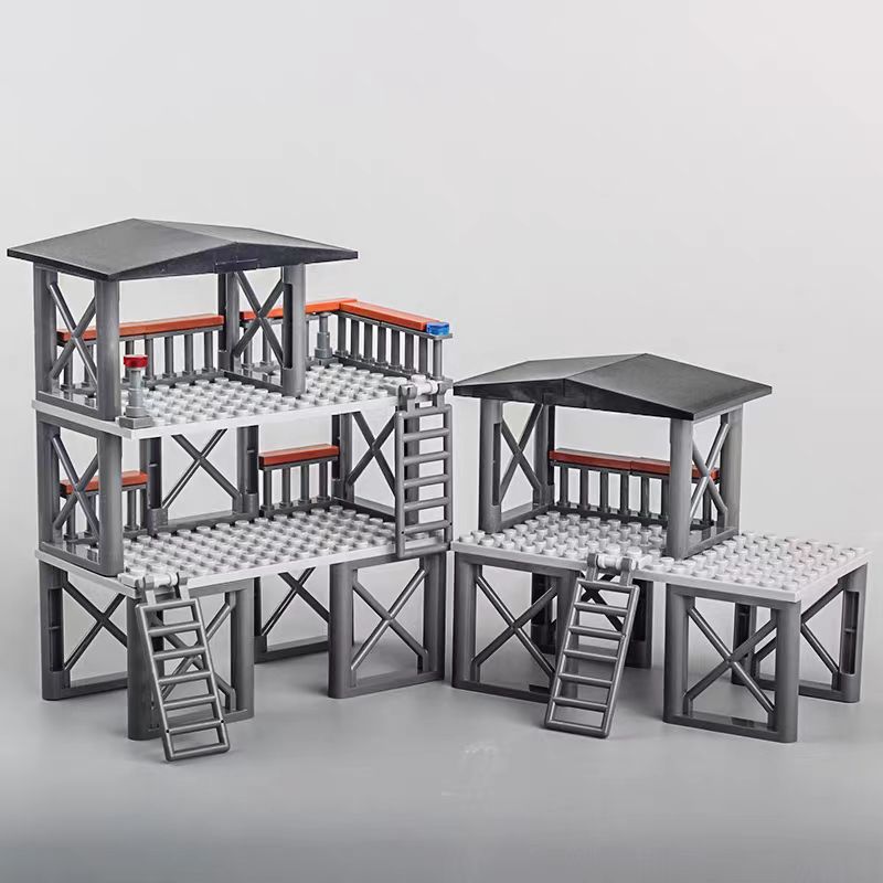 Figure Militari Arma Filo Spinato Sacchi di Sabbia Accessori Base MOC Scena Militare Blocchi da Costruzione Mattoncini Blocchi Giocattoli per Bambini Set di Gioco