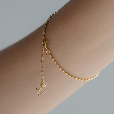 Eveningbell [silver925] Basic Gold Chain Bracelet