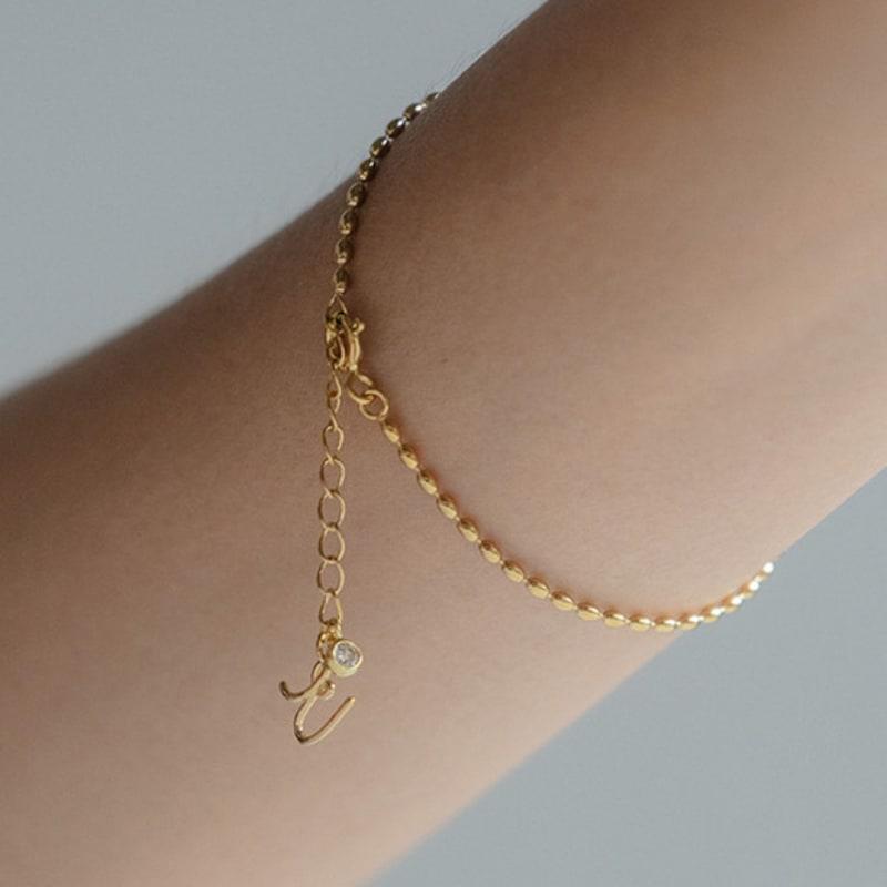

eveningbell [silver925] Basic gold chain bracelet gold