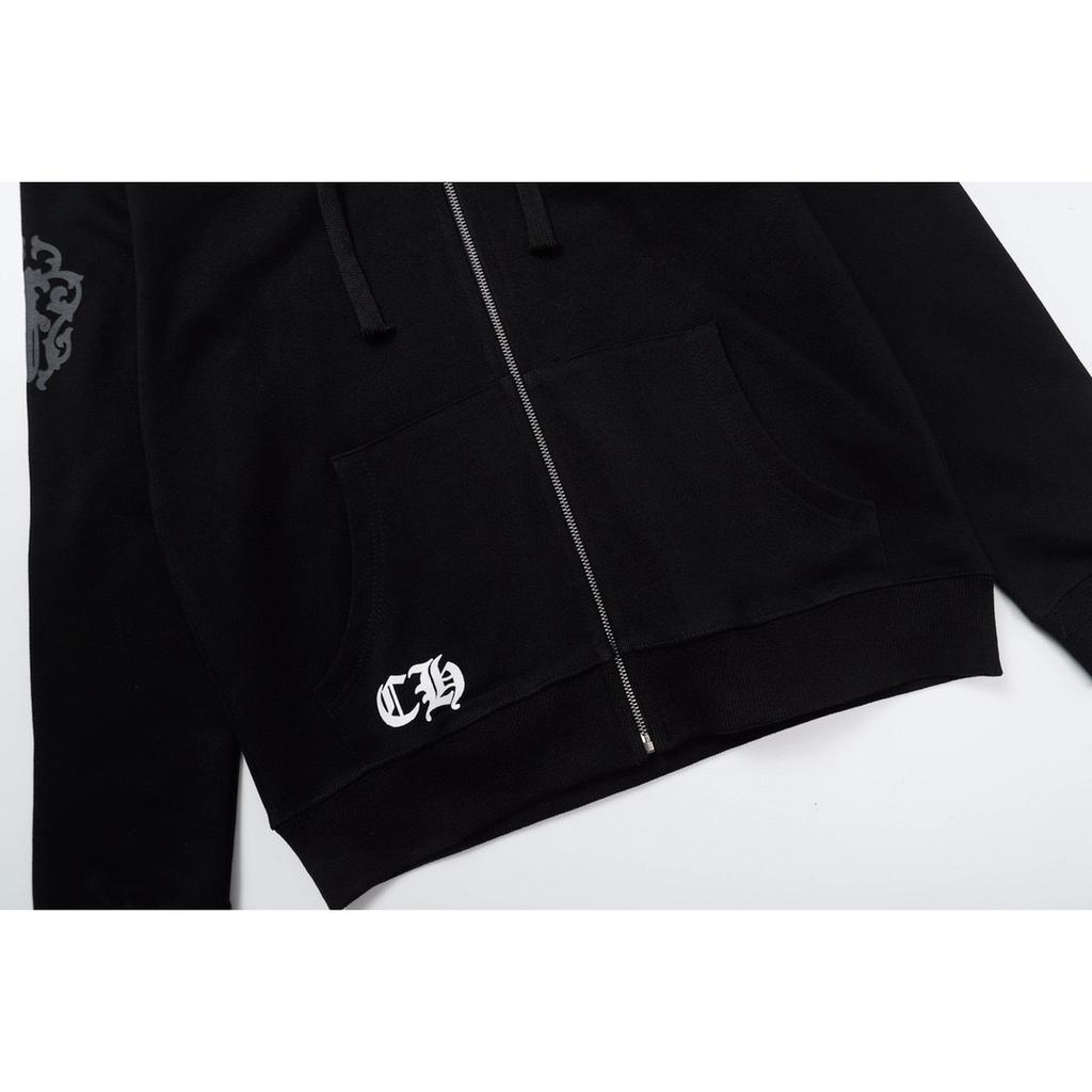 835 CHROME HEARTS 2025 Toamnă și Iarnă Nou Hanorac cu Fermoar cu Glugă Stil Clasic Mărime Plus cu Logo, Potrivit pentru Purtare în Cuplu