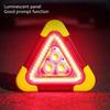 Collapsible Emergency Light Up Triangular Signal Hazard Indicator For Vehicle Safety In Night And Bad Weather Conditions