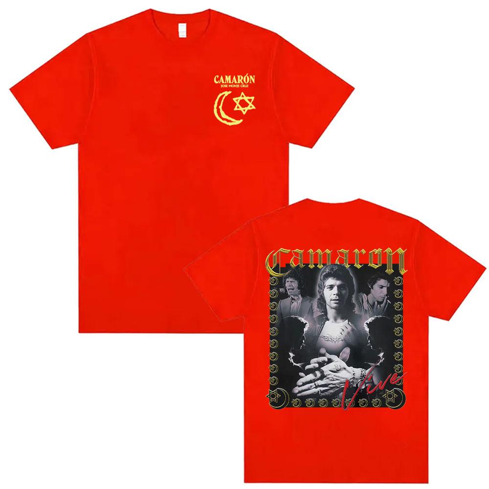 

Rock Camaron De La Isla Album Tour Merch Tshirt 2025 Summer Mens Clothing Harajuku Retro Gothic Highquality Oversized Tshirt S