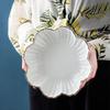 Ruijie Gold Rim Flower Ceramic Fruit Plate