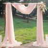 Good Quality Crinkle Proof Chiffon Curtain Versatile Sheer Fabric Arch Drape for Celebration Event