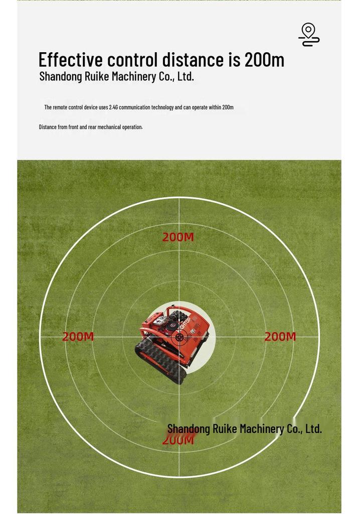 Thailand Export: HT750 Electric Remote Control Crawler Lawn Mower & Agricultural Mulcher (Brand New)