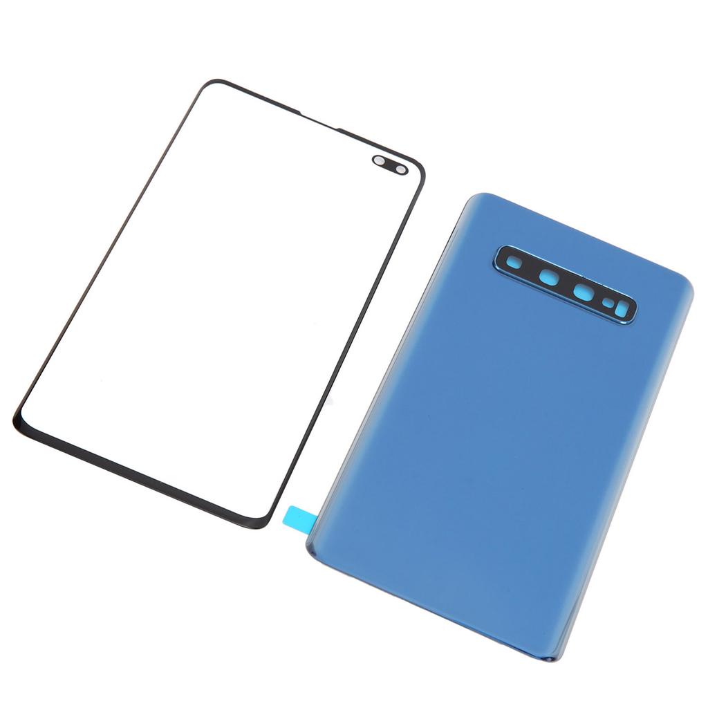 Mobile Phone Back Glass Cover and Outer Glass Panel Replacement for Samsung S10+Plus(Blue )