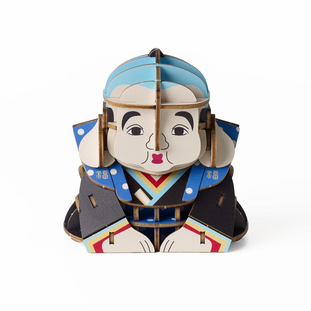 Ki-gu-mi Fukusuke - Hölzernes 3D-Puzzle DIY Bastelset für Kinder und Erwachsene - Lernspielzeug für Jungen und Mädchen - 3D-Kunstwerk und ein tolles Geschenk für Erwachsene