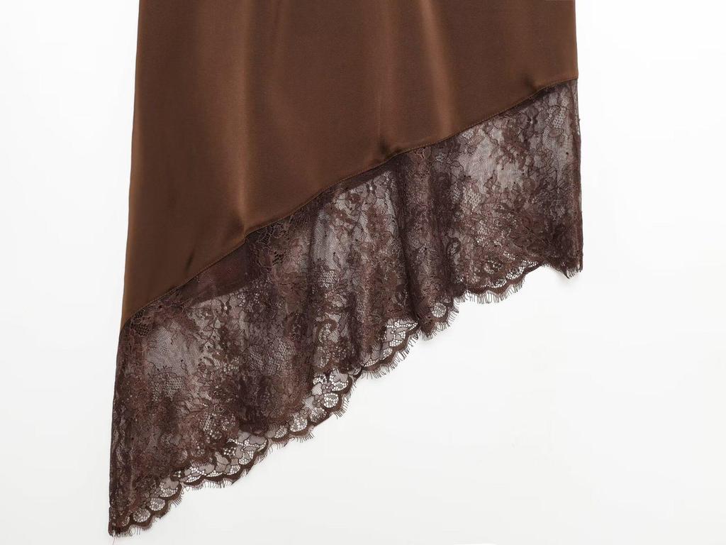 2026 Frühling Europäischer & Amerikanischer Stil Damen Spitze Patchwork Neckholder Top Weste
