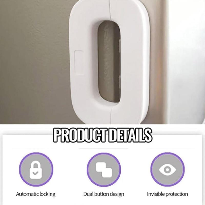 1/2pcs Household Refrigerator Lock Freezer Door Lock Toddler Children's Cabinet Safety Lock Baby Anti-pinching Safety For Baby