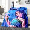 Customizable KPop Demon Hunters51 Throw Blanket – Personalized Name, All-Season Cozy Snug Blanket, Machine Washable, Personalized Blanket