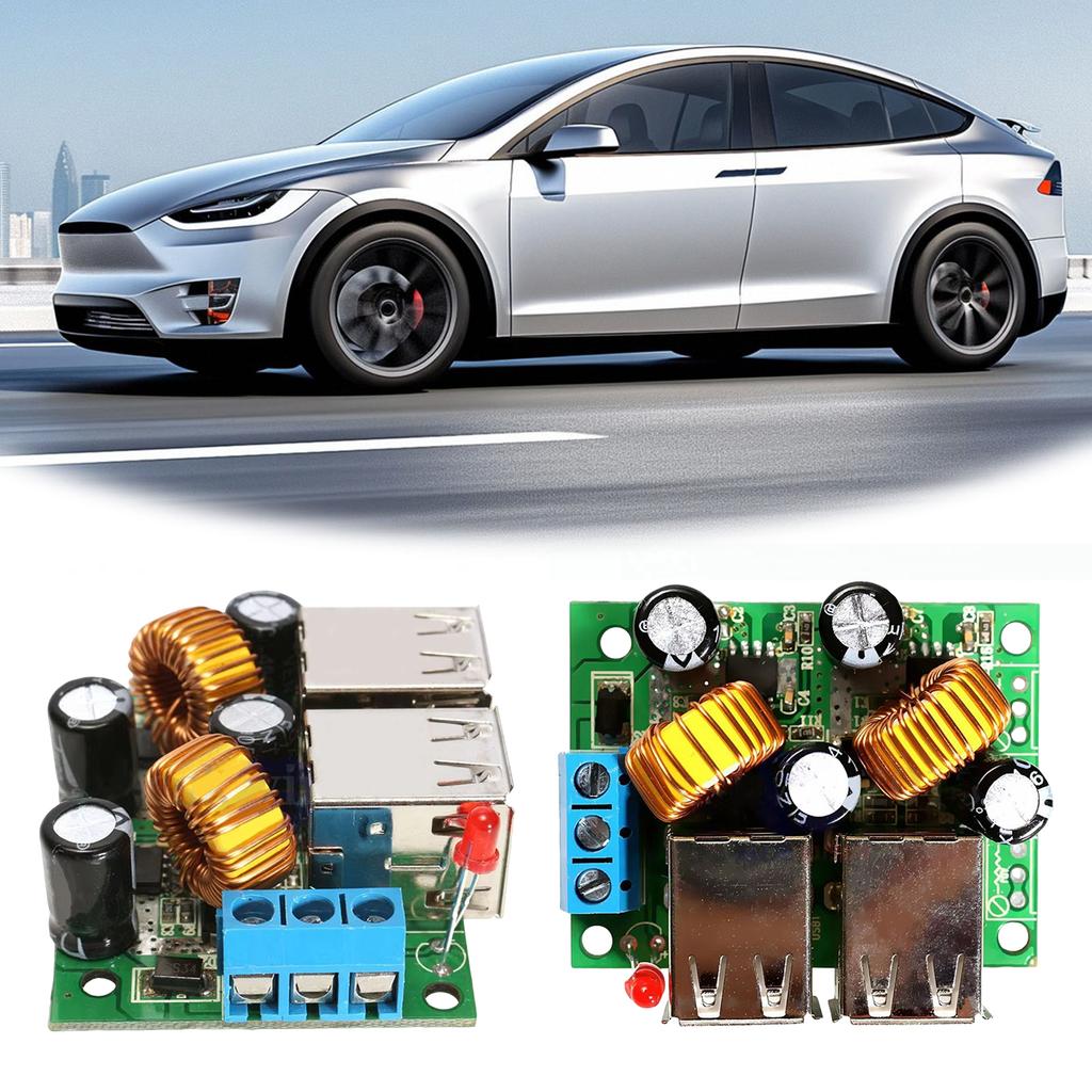 4-USB Port Power Buck Converter DC 12V 24V 40V To 5V 5A Buck Converter Module for MP3/MP4 Phone Car Equipment