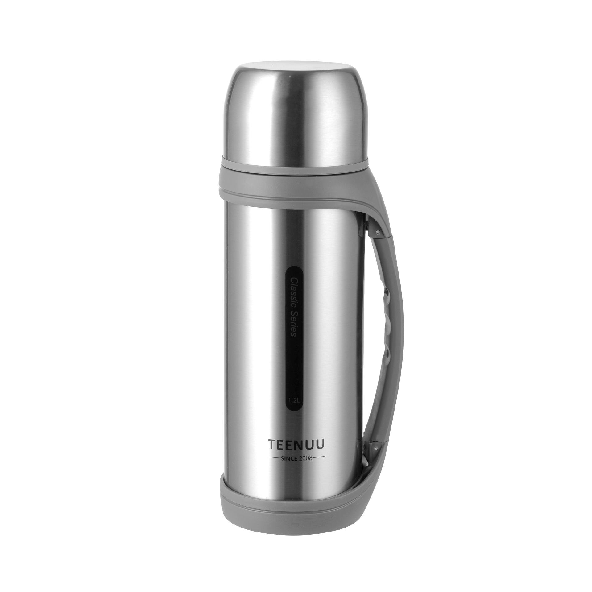 

1200ml/40oz Travel Thermos, Extra Large Stainless Steel Water Bottle with Silicone Handle, Keeps Drinks Hot for 36 Hours 1200ML