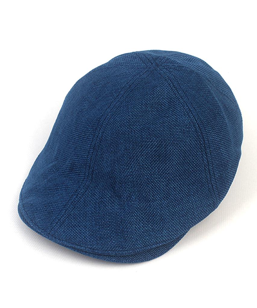 Hard Linen Blue Hunting Cap