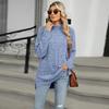 Women S High Neck Loose Long Sleeve Split T Shirt Top