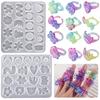 Flower Silicone Ring Molds with Different Sizes for DIY Crafts Jewelry Making