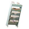 Classroom Bookshelf Multilayer with Universal Wheel Book Storage Shelving for Living Room