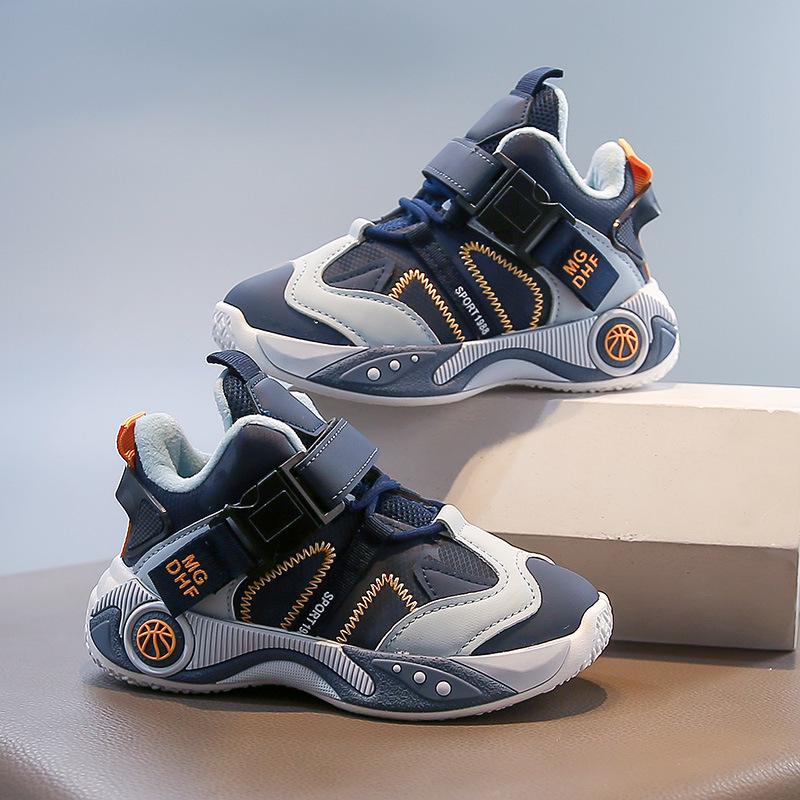 

Girls Fleece-Lined Shoes - 2025 Autumn/Winter Trend: Double-Layer Cotton, Versatile, Fashionable, Casual Children s Sports Footwear Size 34 / Insole 20.5 cm синій