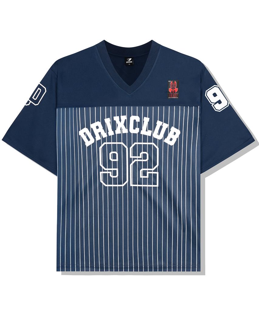 DRIX Rugby Stripe Mesh Jersey Half Sleeve_White